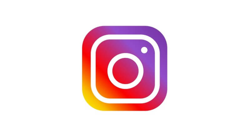 Identidade visual do Instagram em um fundo branco